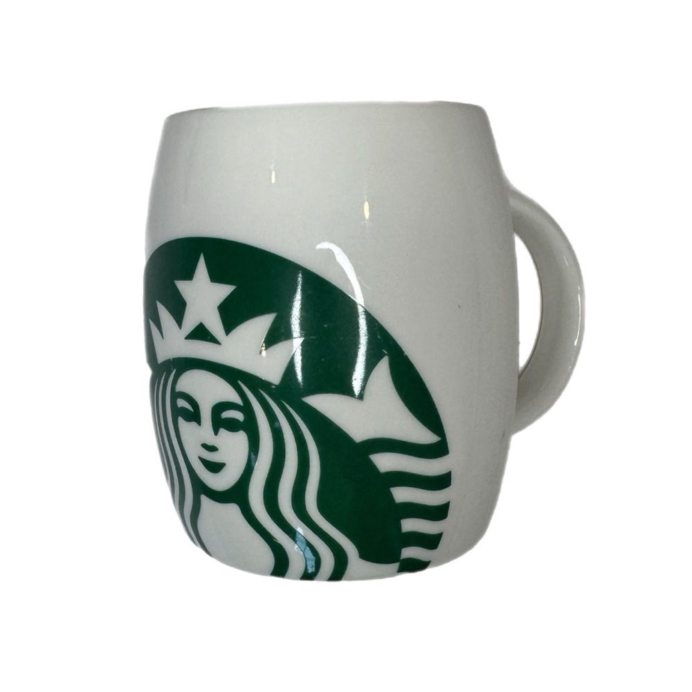 STARBUCKS 2010 Coffee Large Ceramic Mug Cup Green Mermaid Logo 14 oz.